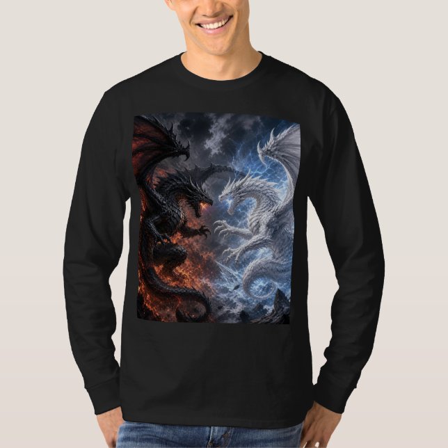 T-shirt Chemise de dragon à manches longues (Devant)