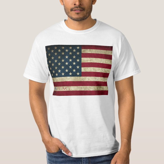 T-shirt Chemise de drapeau américain (Devant)