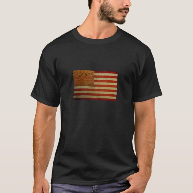 T-shirt Chemise de drapeau américain (Devant)