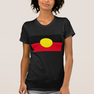 T-shirt chemise de drapeau autochtone noire pour femmes