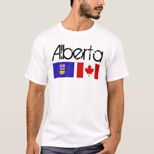 T-shirt Chemise de drapeau d'Alberta (Devant)