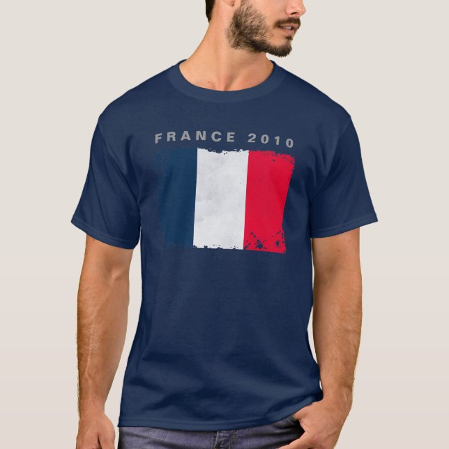 T-shirt Chemise de drapeau de la France (Devant)