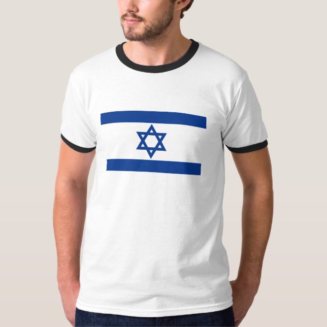 T-shirt chemise de drapeau de l'Israël (Devant)