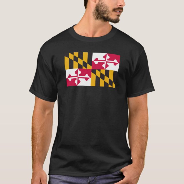 T-shirt Chemise de drapeau du Maryland (Devant)