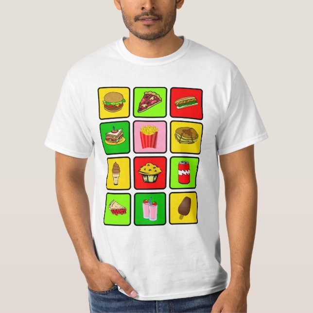 T-shirt Chemise de drogué d'aliments de préparation rapide (Devant)