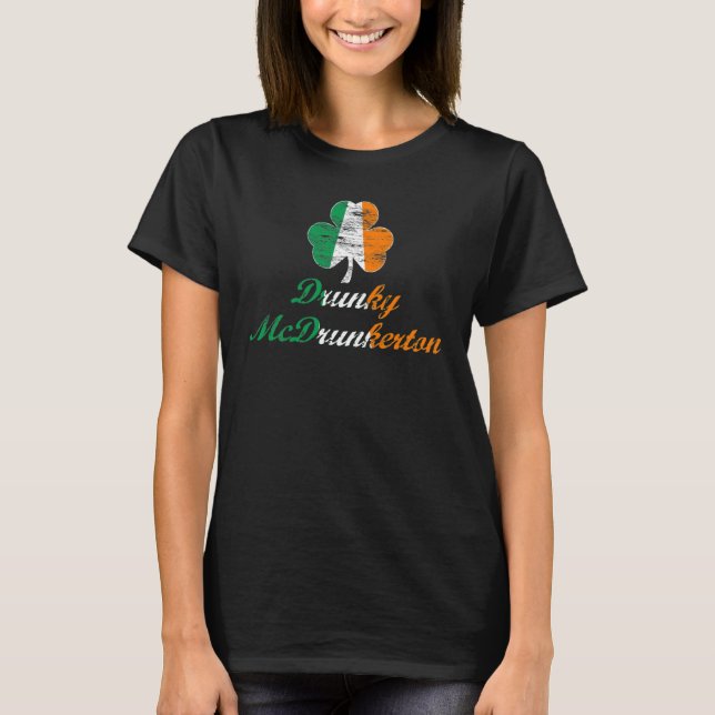 T-shirt Chemise de Drunky McDrunkerton du jour de St (Devant)