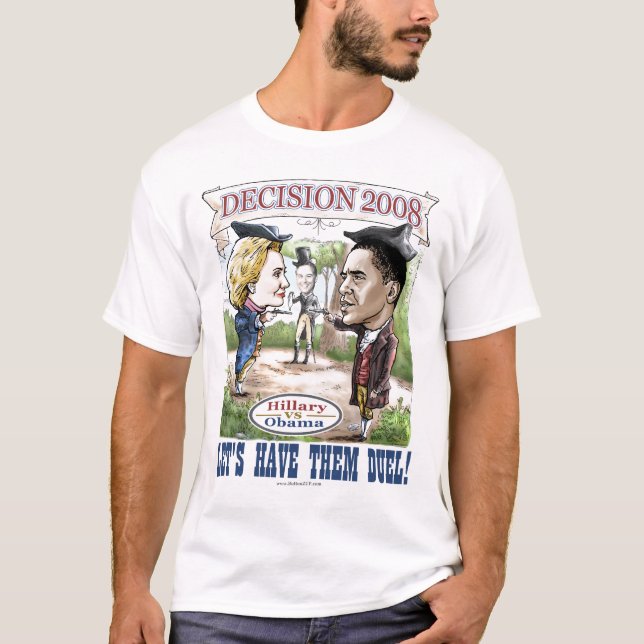 T-shirt Chemise de duel de Hillary Obama (Devant)