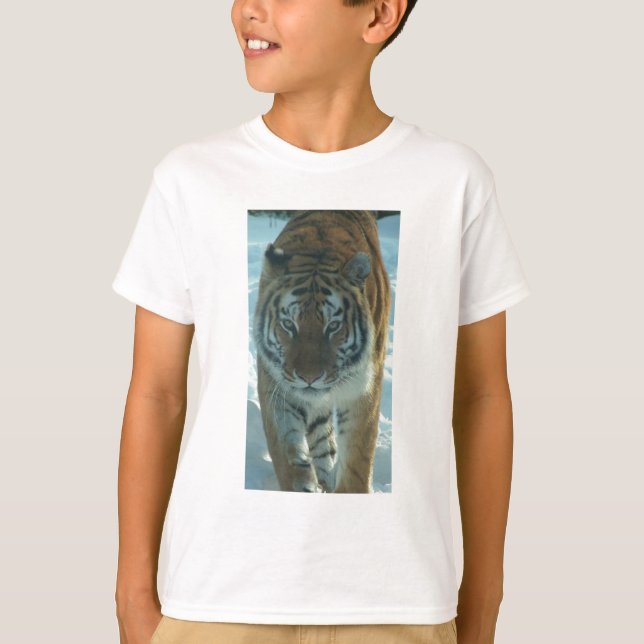 T-shirt Chemise de égrappage d'enfants de tigre sibérien (Devant)