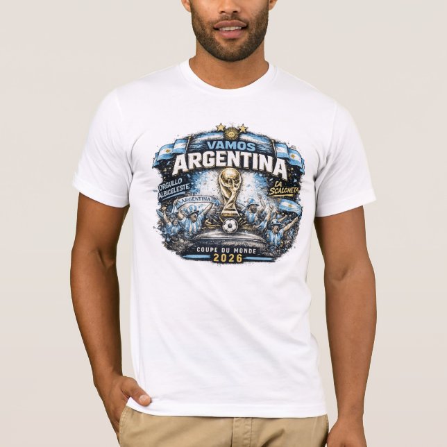 T-shirt Chemise de fan d'Argentine (Devant)