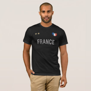 T-shirt Chemise de fan de football de France Cœur