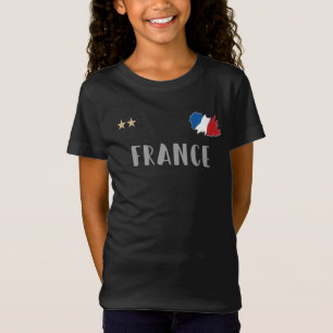 T-Shirt Chemise de fan de football de France Drapeau franç