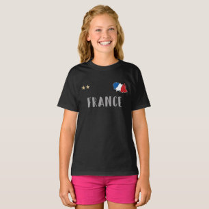 T-shirt Chemise de fan de football de France Drapeau franç