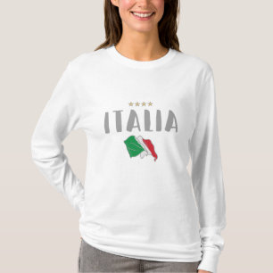 T-shirt Chemise de fan de football de l'Italie Drapeau