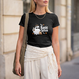 T-shirt Chemise de fantôme sorcière basique | Conception d