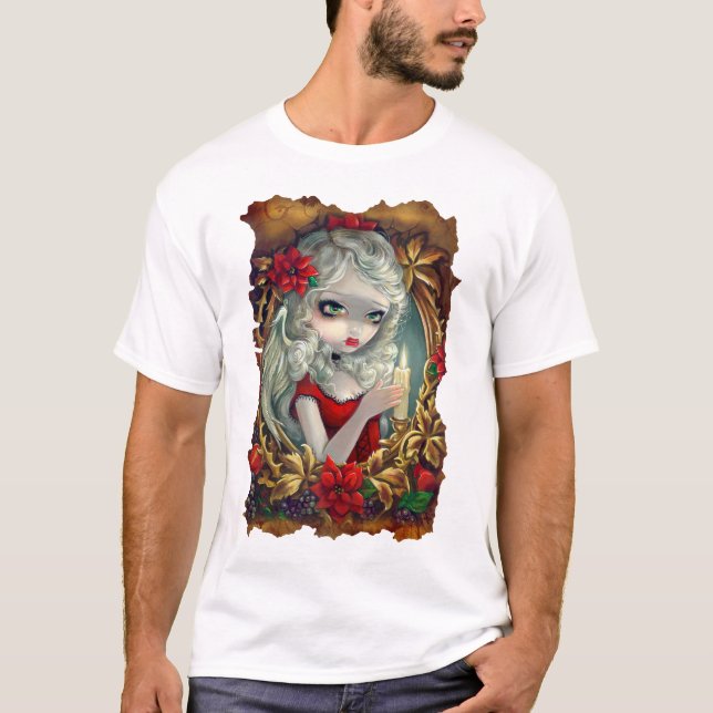 T-shirt Chemise de fée d'ange de bougie de Noël (Devant)