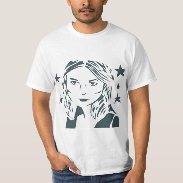 T-shirt Chemise de femme d'art de rue (Devant)