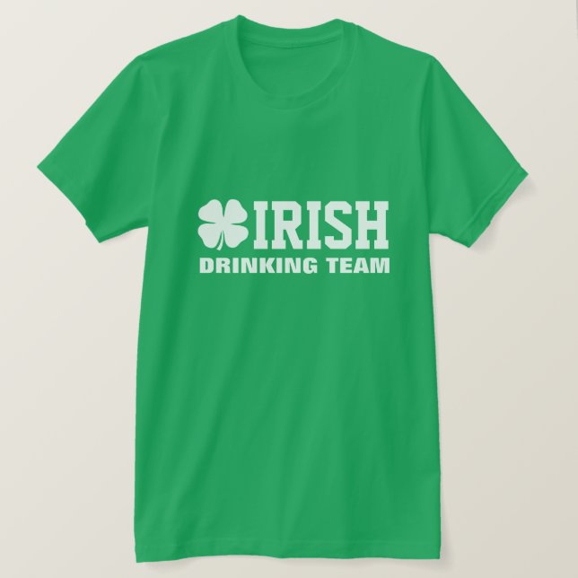 T-shirt Chemise de Fête cool St Patrick | Équipe d'alcool  (Design devant)
