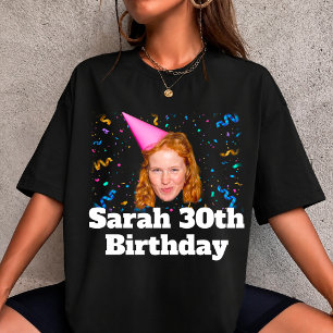T-shirt Chemise de fête d'anniversaire à photo personnalis