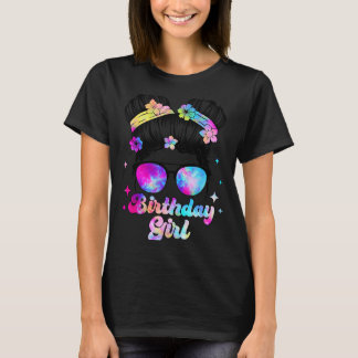 T-shirt Chemise de fête d'anniversaire Tie Dye pour femmes