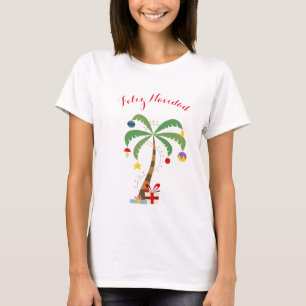 T-shirt Chemise de Fête des Femmes-Feliz Navidad