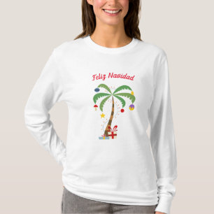 T-shirt Chemise de Fête des Femmes-Feliz Navidad
