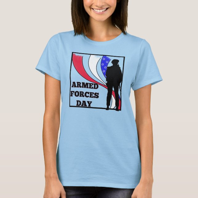 T-shirt Chemise de Fête des Forces Armées (Devant)