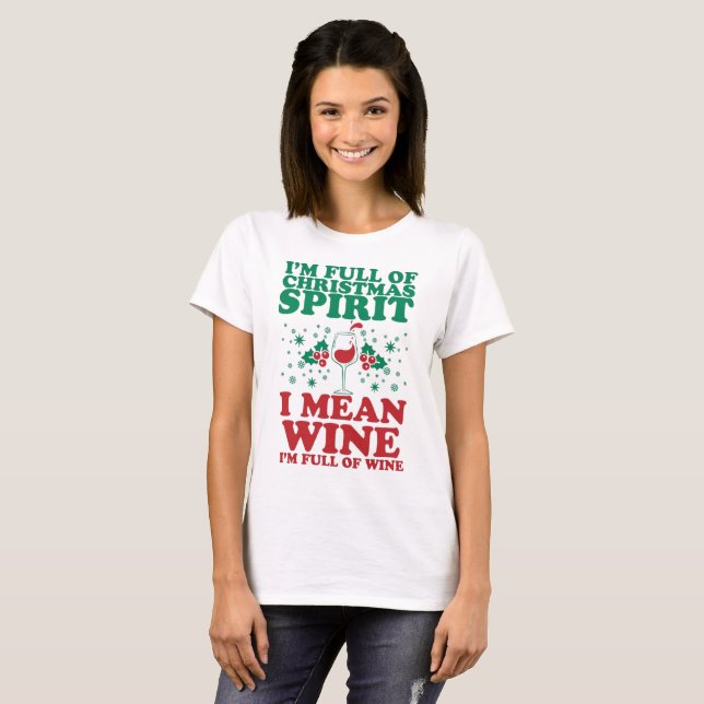 T-shirt Chemise de fête drôle de vin de vacances d'esprit (Devant entier)