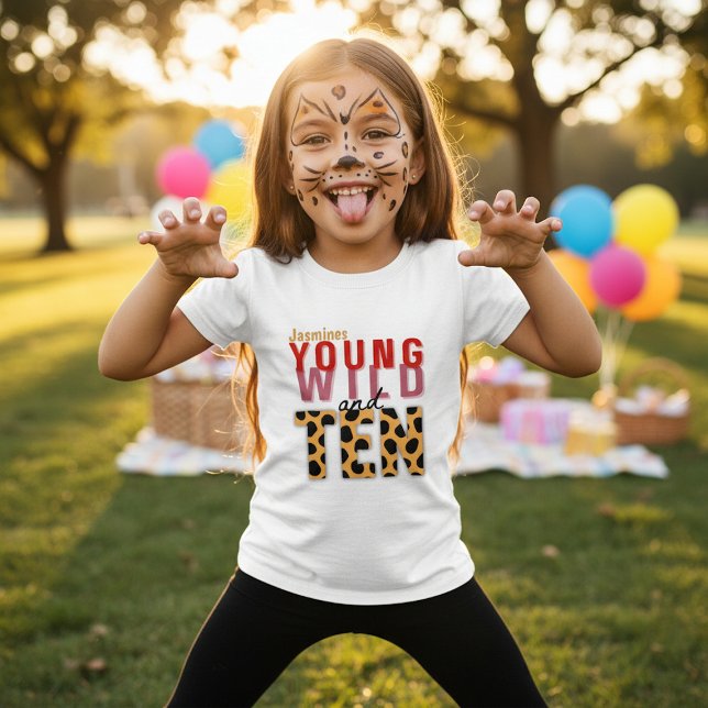 T-shirt Chemise de fête imprimée léopard TEN pour fille d' (Créateur téléchargé)