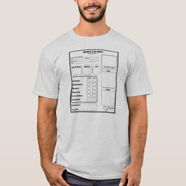T-shirt Chemise de feuille de caractère du jeu des hommes (Devant)