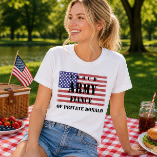 T-shirt Chemise de fiancé fier de l'armée Drapeau Patrioti