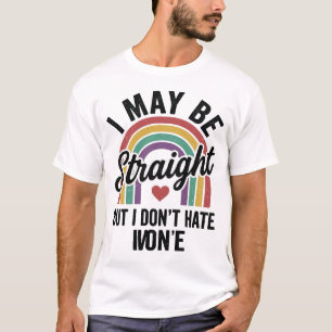 T-shirt Chemise de fierté arc-en-ciel Straight But Kind vi
