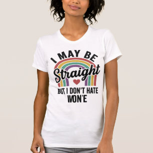 T-shirt Chemise de fierté arc-en-ciel Straight But Kind vi