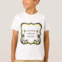 Chemise de fille à cadre floral Sassy, Jaune clair