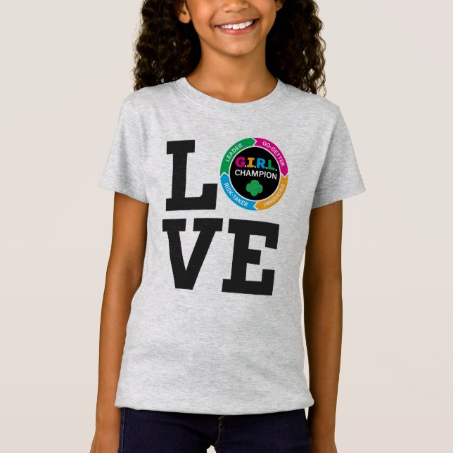 T-Shirt Chemise de FILLE d'amour de GS (filles) (Devant)