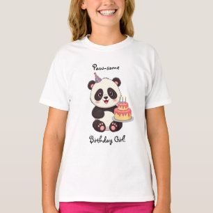 T-shirt Chemise de fille d'anniversaire de Panda