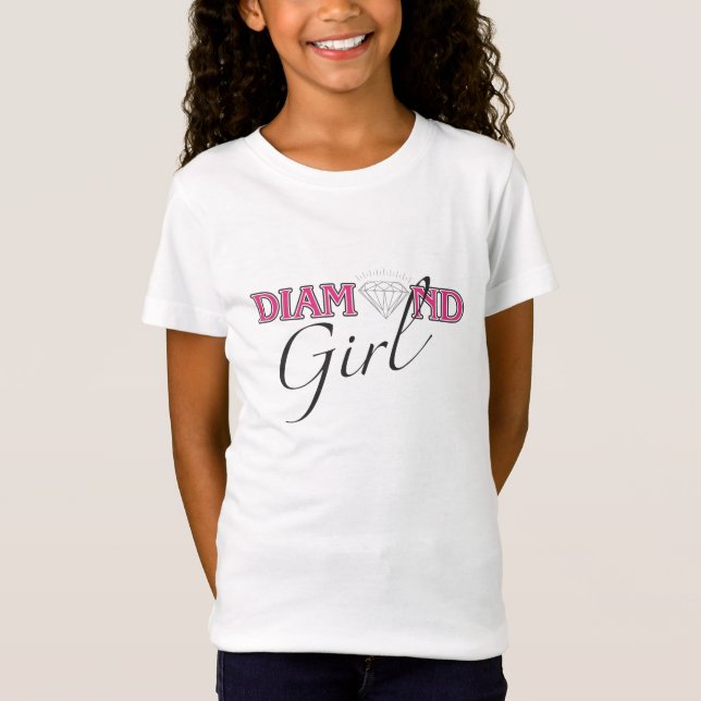T-Shirt Chemise de fille de diamant (Devant)