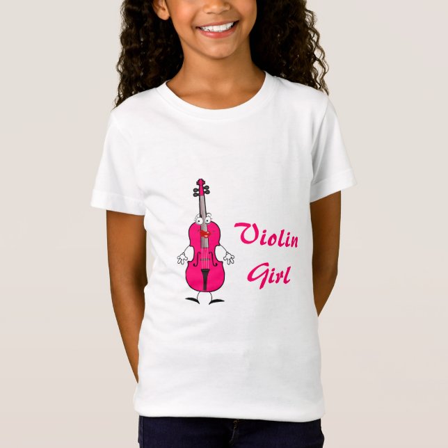 T-Shirt Chemise de fille de violon (Devant)