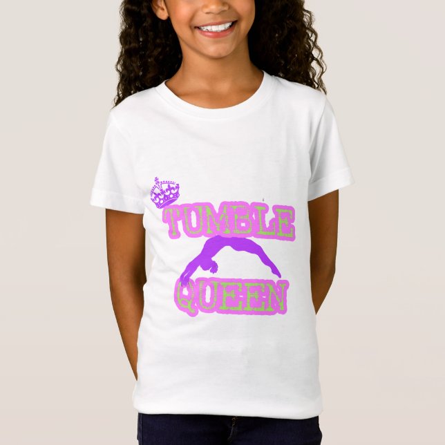 T-Shirt Chemise de filles de gymnaste de reine de (Devant)