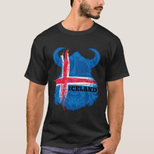 T-shirt Chemise de foot drapeau islandais Fan de football