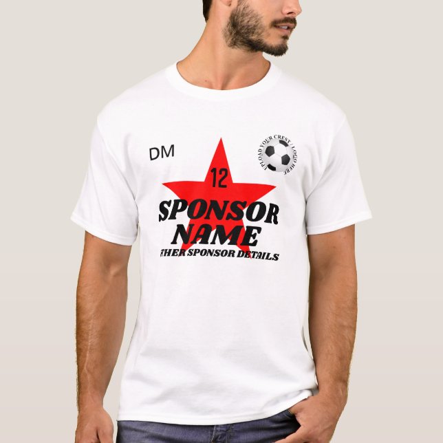 T-shirt Chemise De Football Créer Votre Propre Équipe De F (Devant)