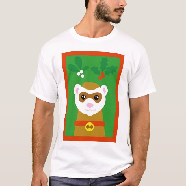 T-shirt Chemise de furet de Noël (Devant)