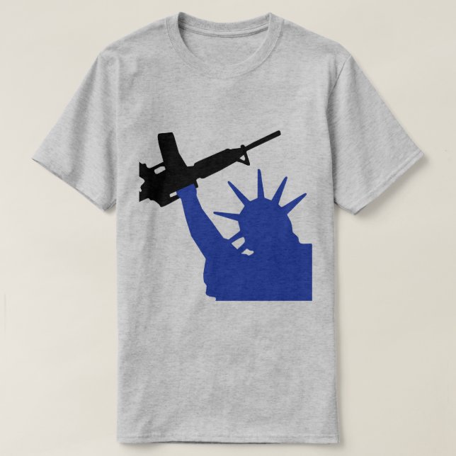 T-shirt Chemise de fusil de la liberté des hommes (Design devant)