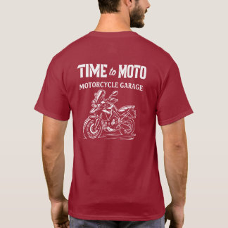 T-shirt Chemise de garage de moto d'aventure Time to Moto