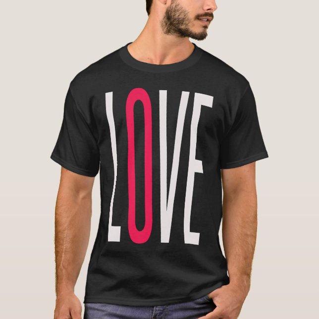 T-shirt chemise de garçon d'amour (Devant)