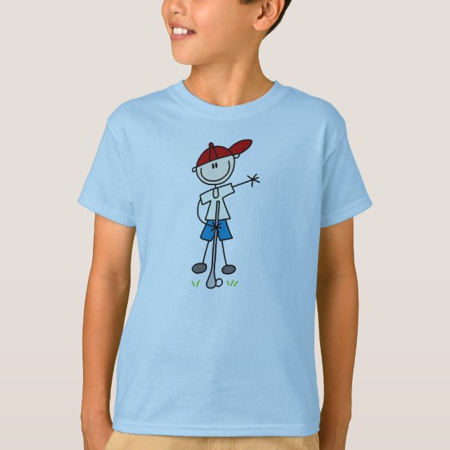 T-shirt Chemise de garçon de golf (Devant)