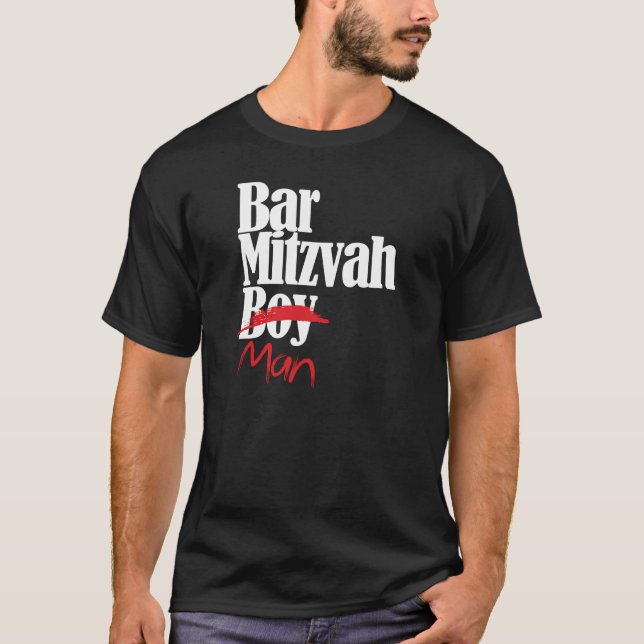 T-shirt Chemise de garçon de Mitzvah de barre (homme) (Devant)