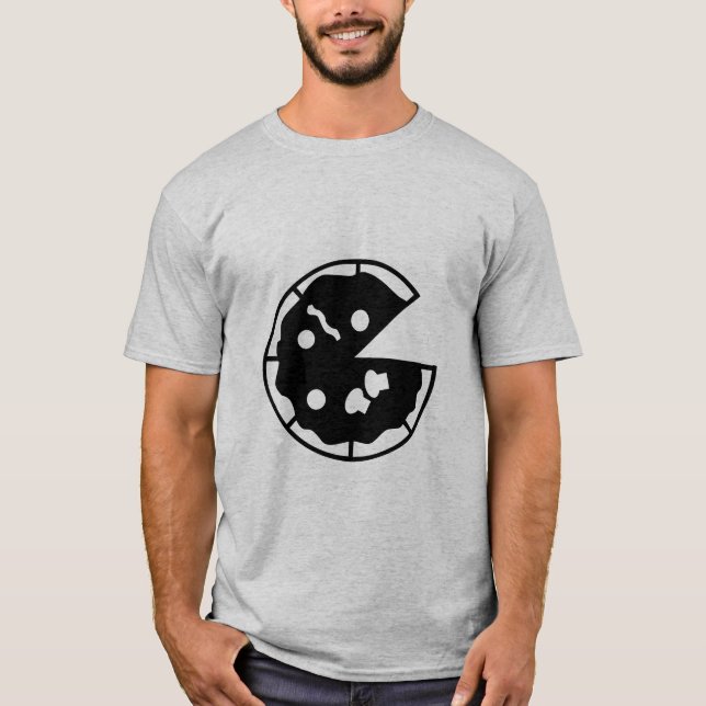 T-shirt Chemise de garçon de pizza (Devant)