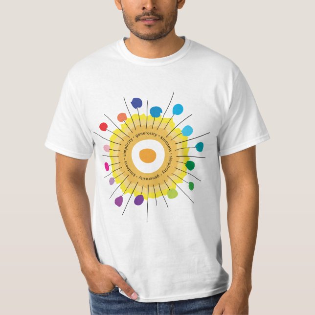 T-shirt Chemise de gentillesse de générosité de simplicité (Devant)