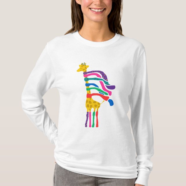 T-shirt Chemise de girafe de Noël (Devant)