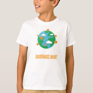 T-shirt Chemise de globe de jour d'éraflure (enfants)